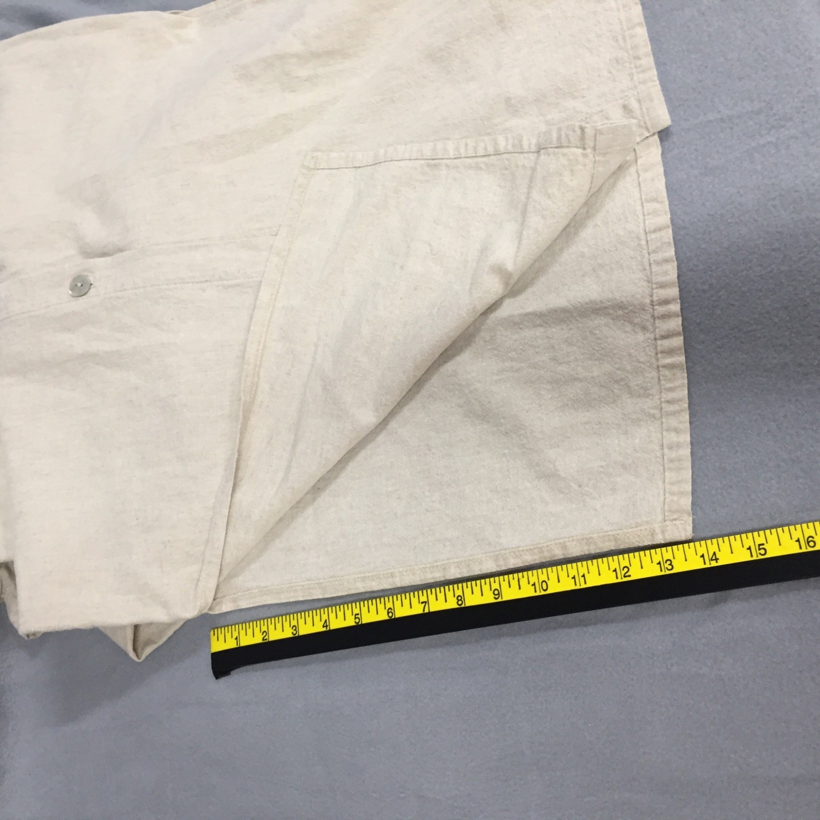 Alexandra Lee Vintage Linen Rayon Maxi Dress Beige Laundry Line Pockets Size 10