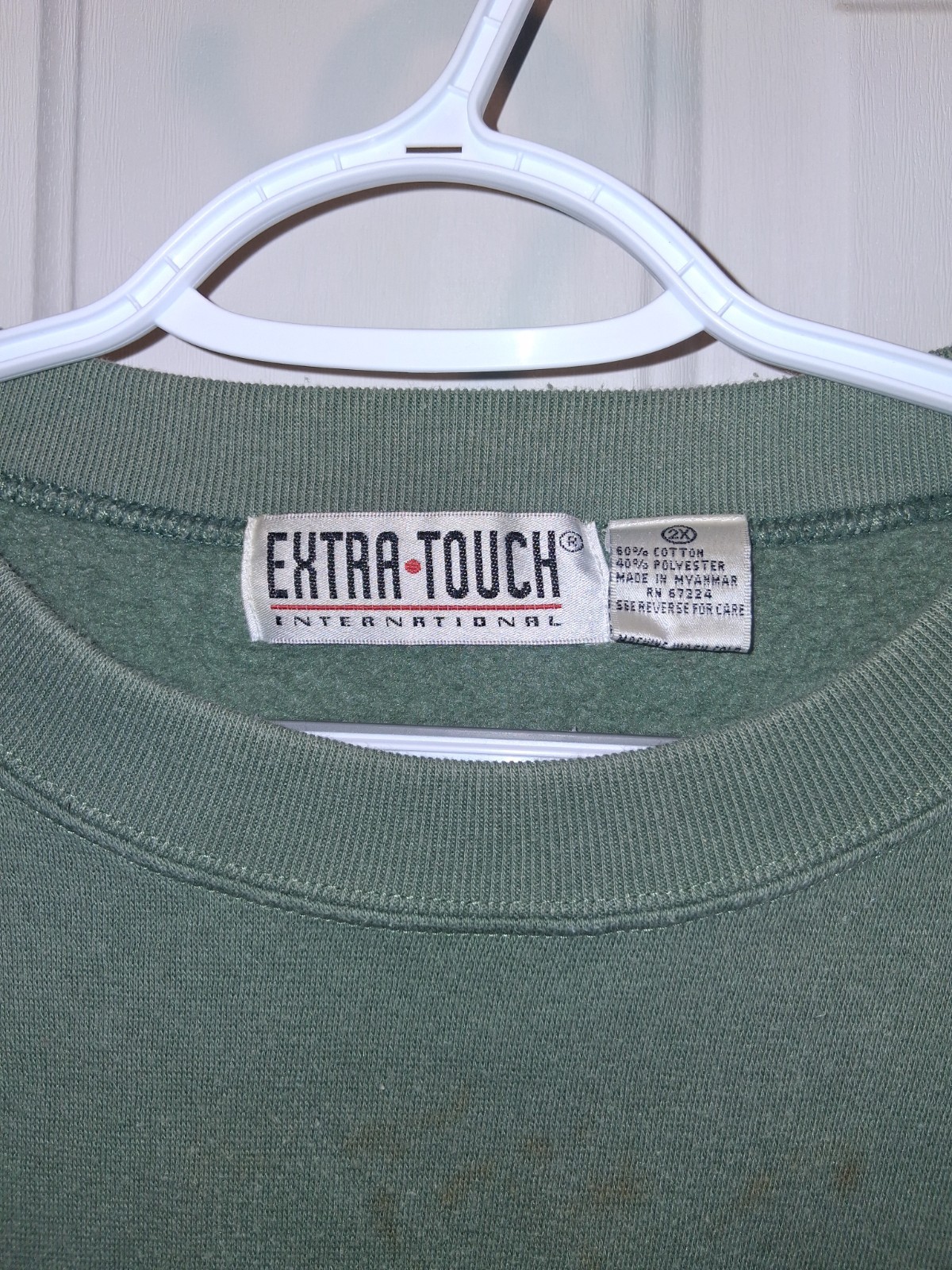 Vintage Extra Touch International Sweater 2XL Green American Grandma Style