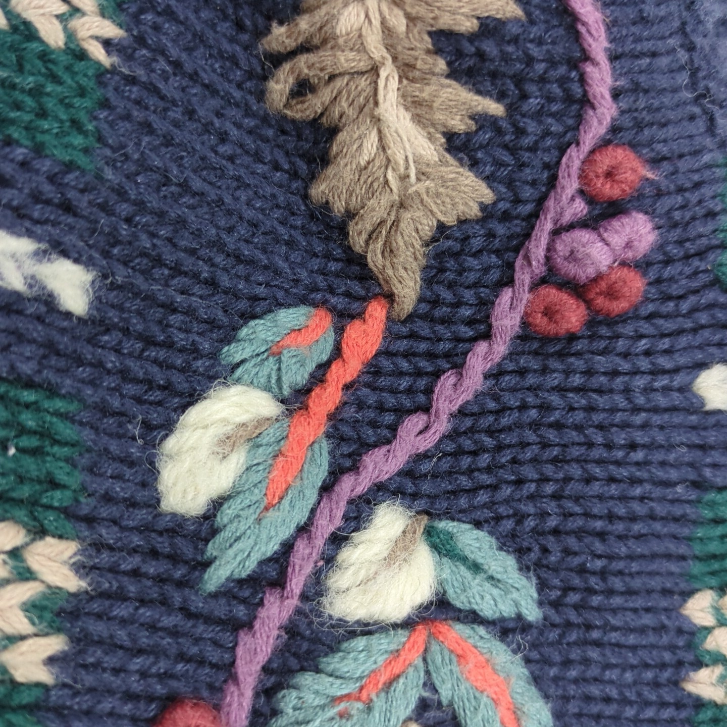 VTG CJ Banks Embroidered Pumpkin Cardigan Fall Grandma Cottagecore Teacher L