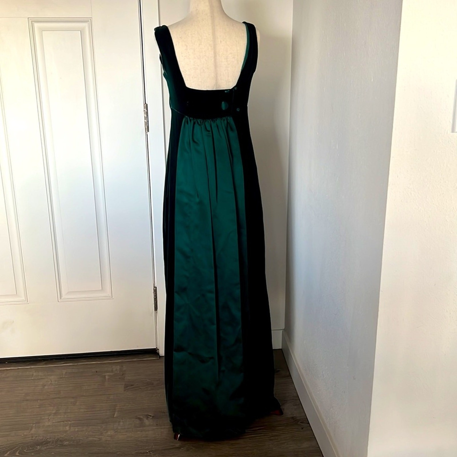 1960’s Vintage Velvet & Silk Satin Empire Waist Gown