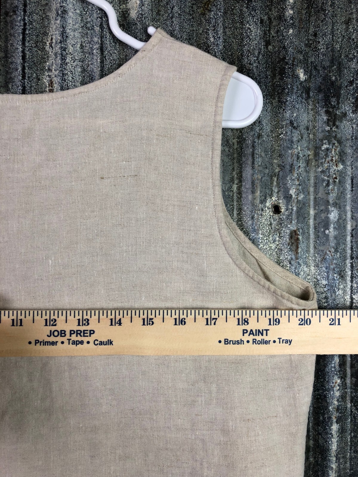 Studio Works Dress + Jacket Oatmeal Linen Womens M/L Embroidered Secretary