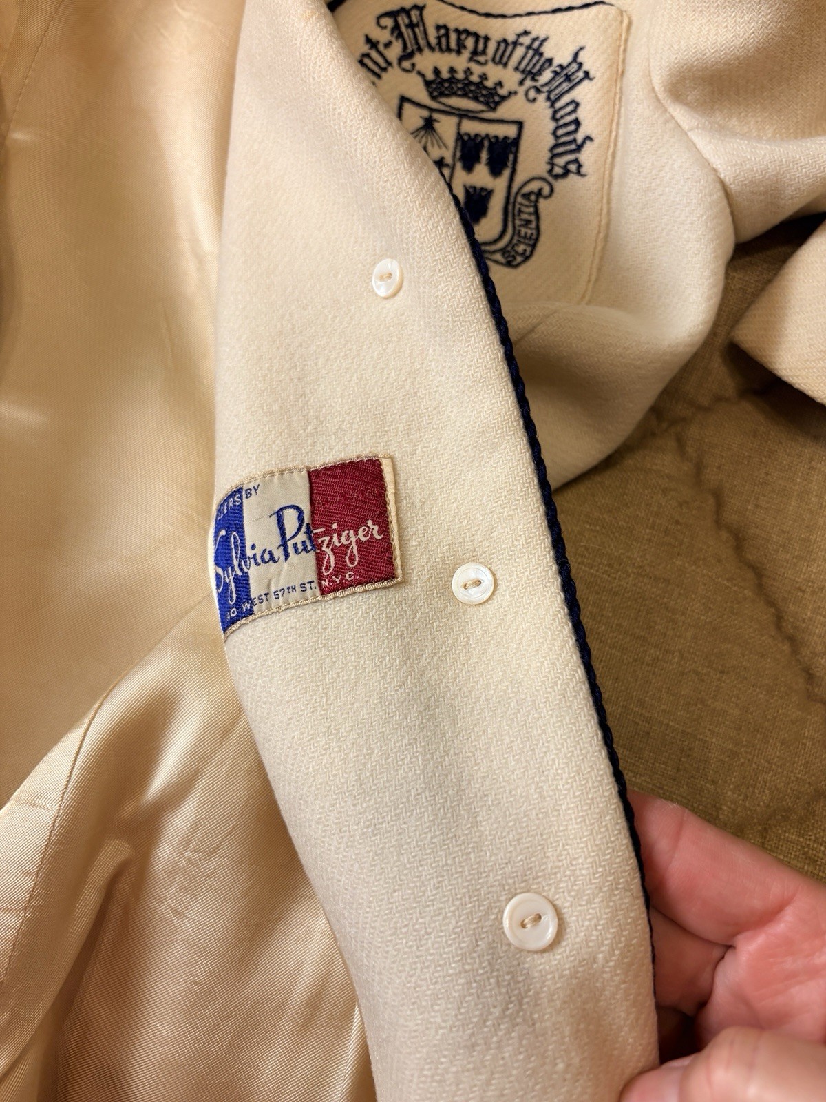 1957 Saint Mary Of The Woods Wool Jacket School Blazer Rare Vintage As Is
