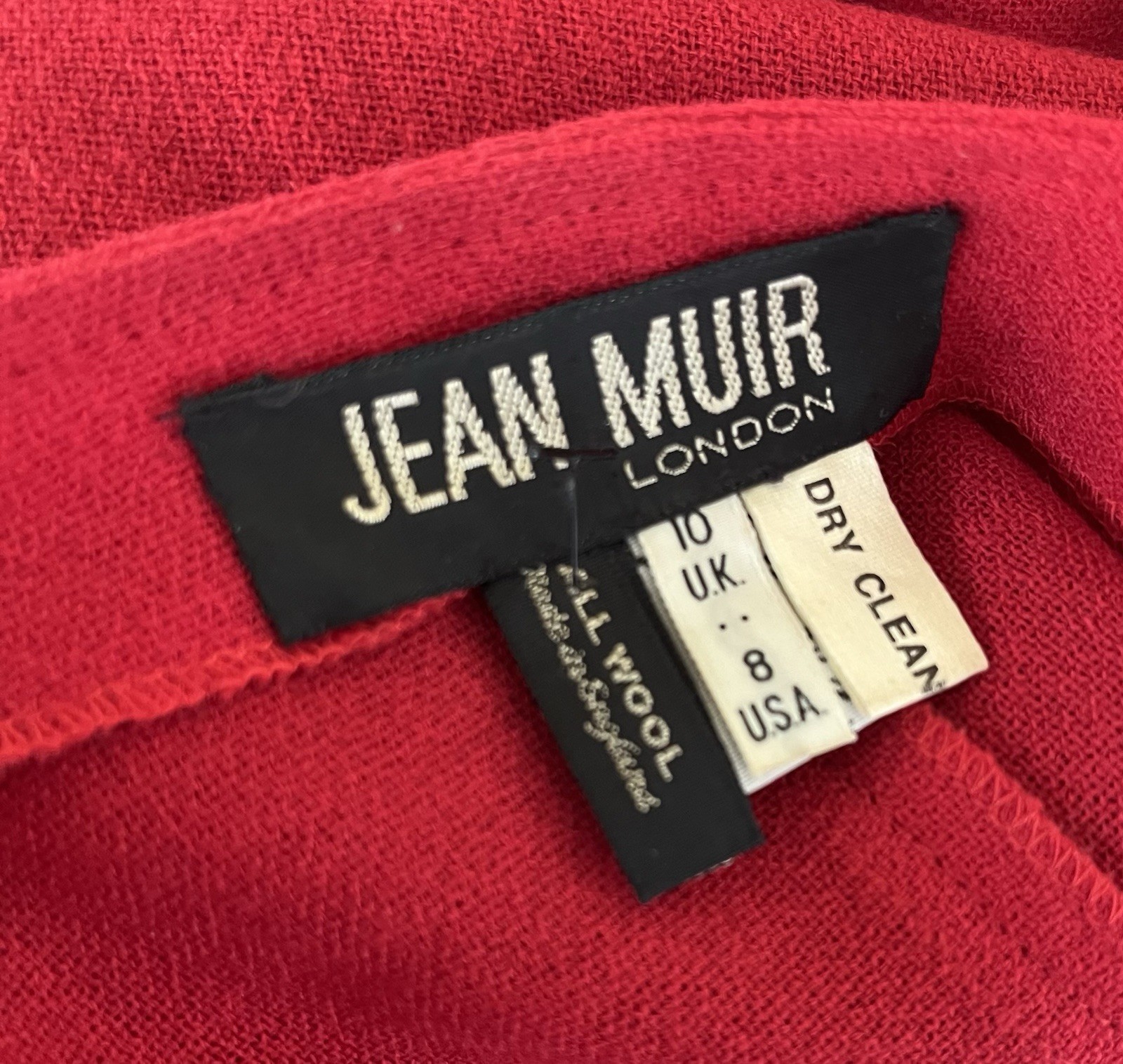 Jean Muir Vintage 1980s Wool Crepe Swing Coat Jacket