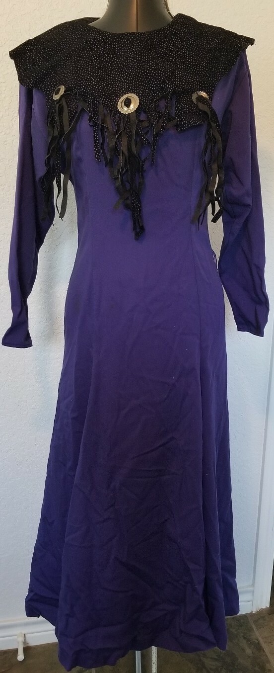 Panhandle Slim Long Dress w/ Fringe Western Size 6 Made In USA