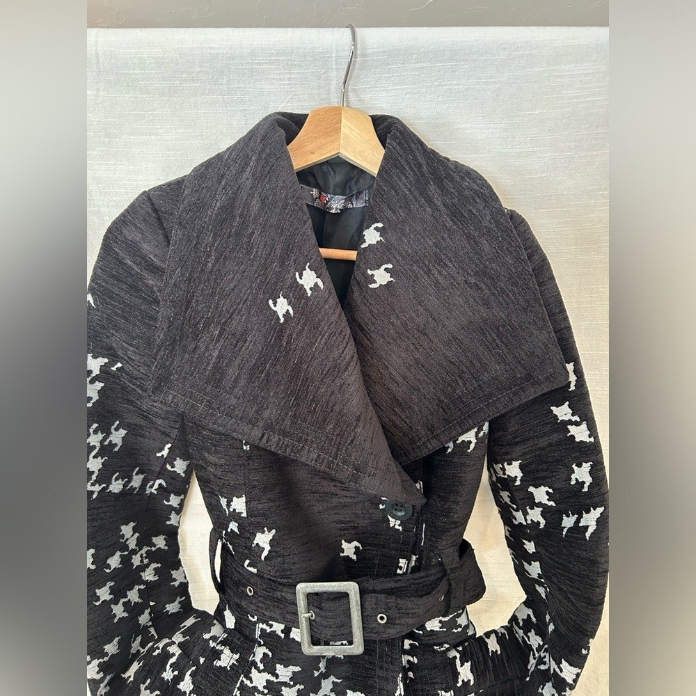 Desigual Vintage Oversized Houndstooth Full Collar Coat luxury modern classic