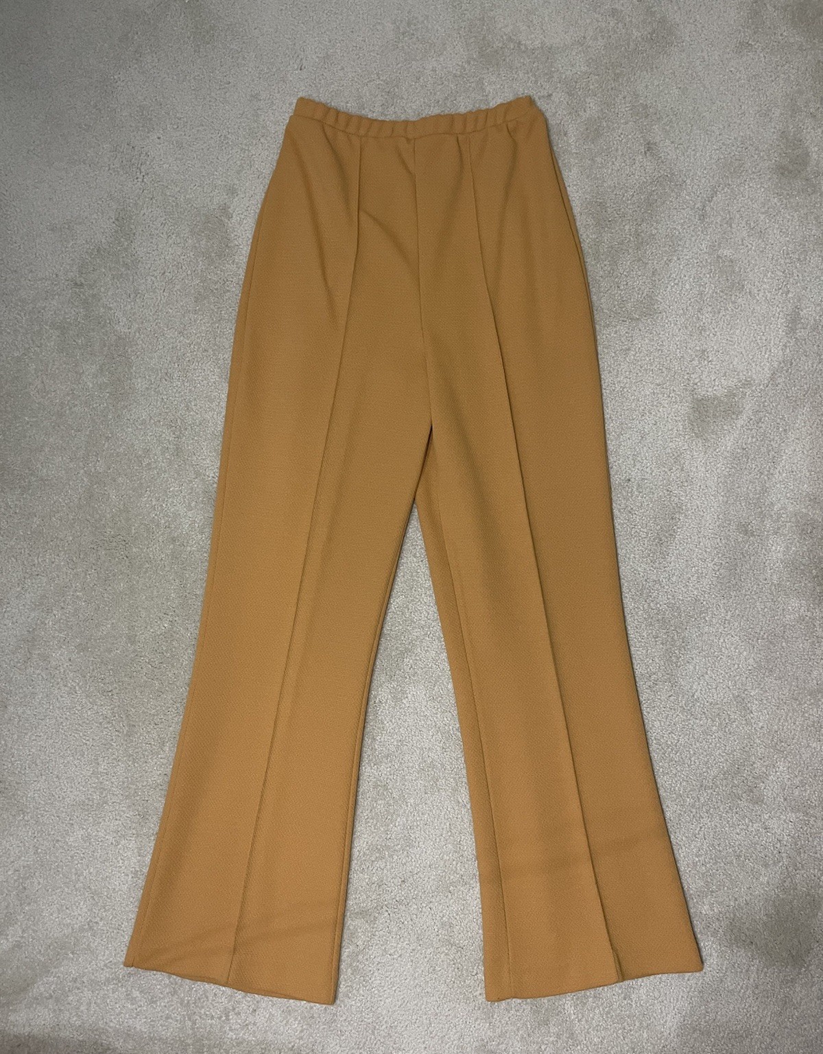 BOGART OF TEXAS Vintage Mustard Yellow Casual Suit Uniform Ivory Trim Size 6