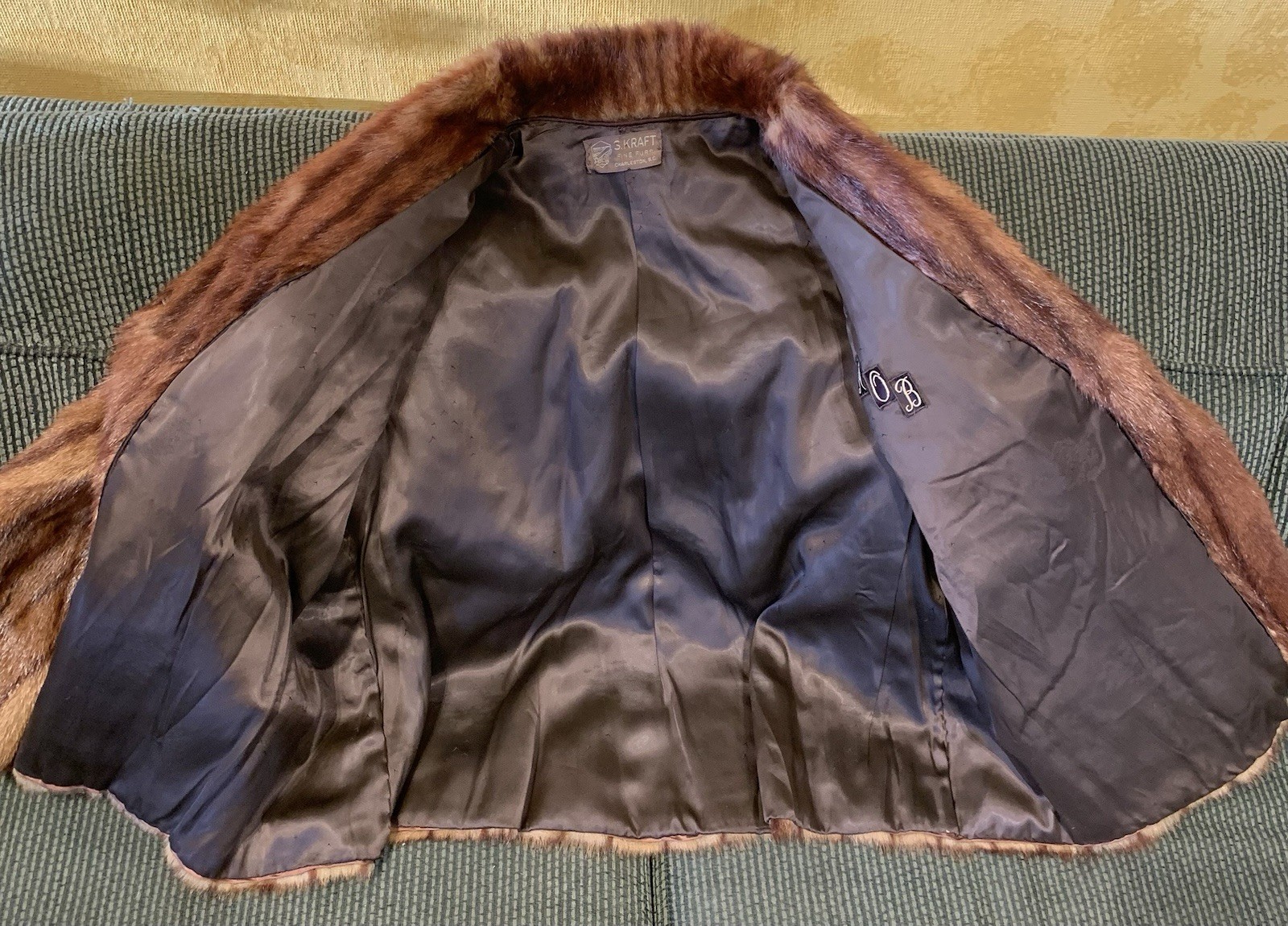 ❤BEAUTIFUL VINTAGE BROWN MINK FUR COAT JACKET
