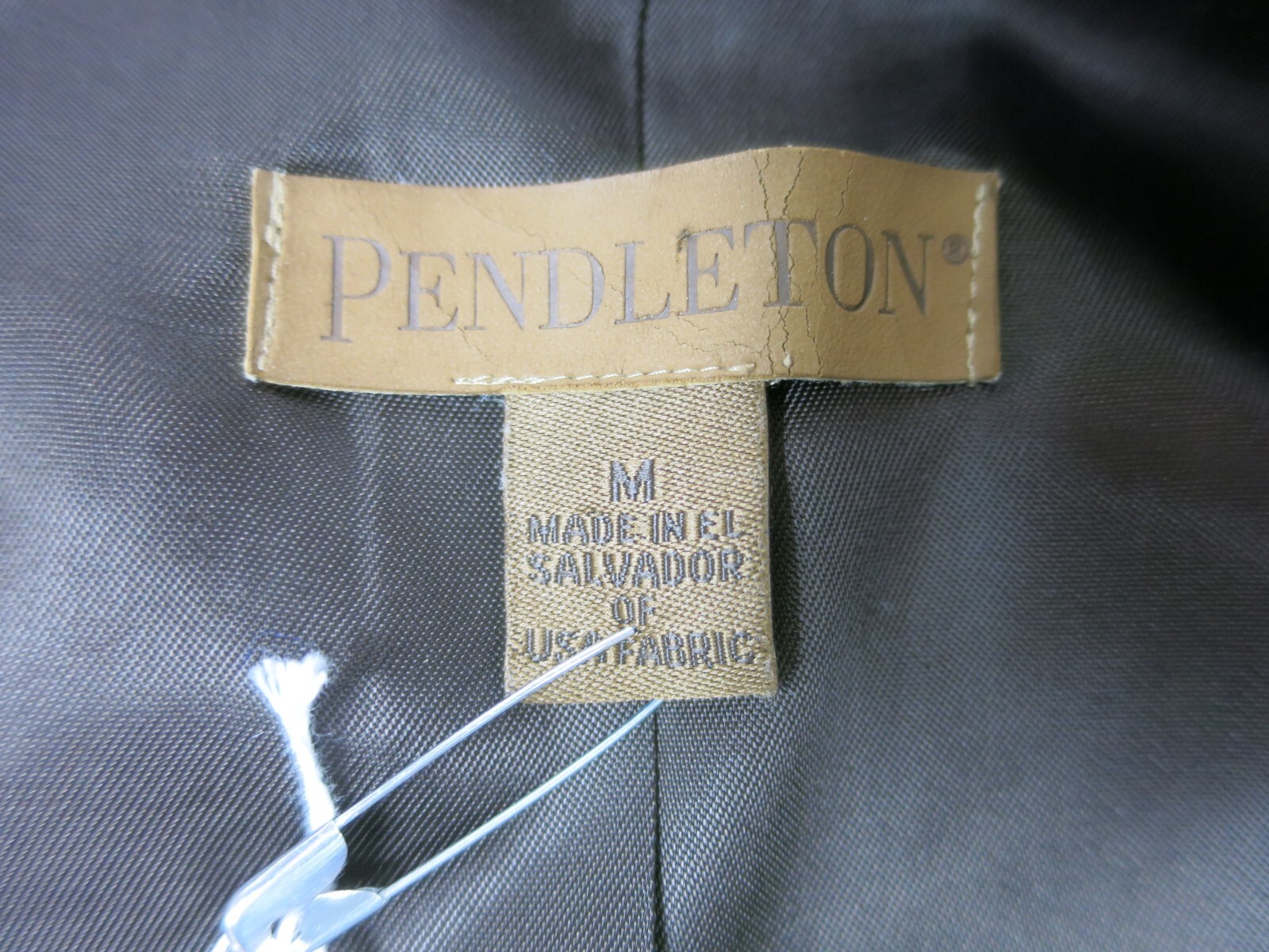 Vtg Pendleton Vest Wool Suede Trim Brown Beige Salmon Tassels Southwest Medium