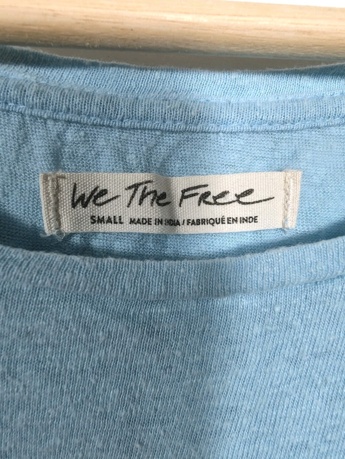 We The Free | Bora Bora Embroidered Map T Shirt Blue Womens Size Small