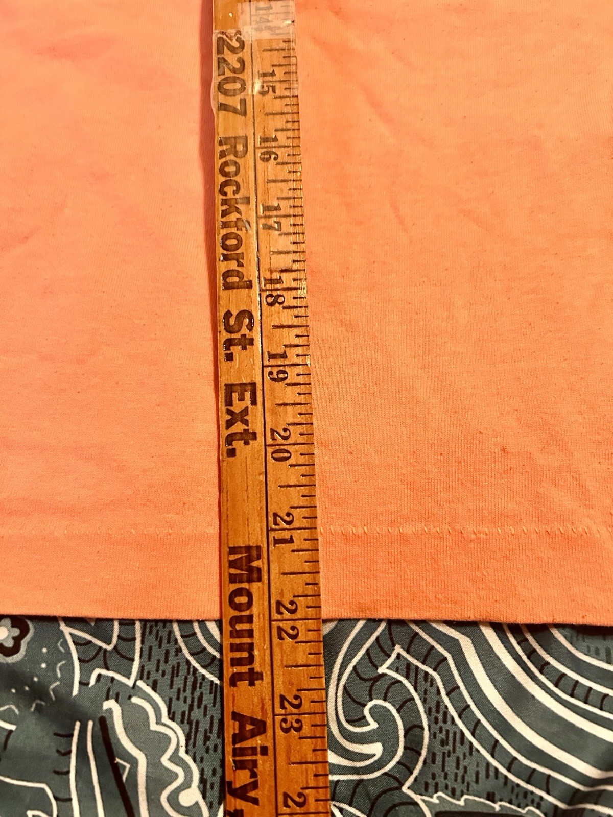 VTG 80’s Mock Turtle Neck Short Cap Sleeve T-Shirt Peach Single Stitch W’s L USA