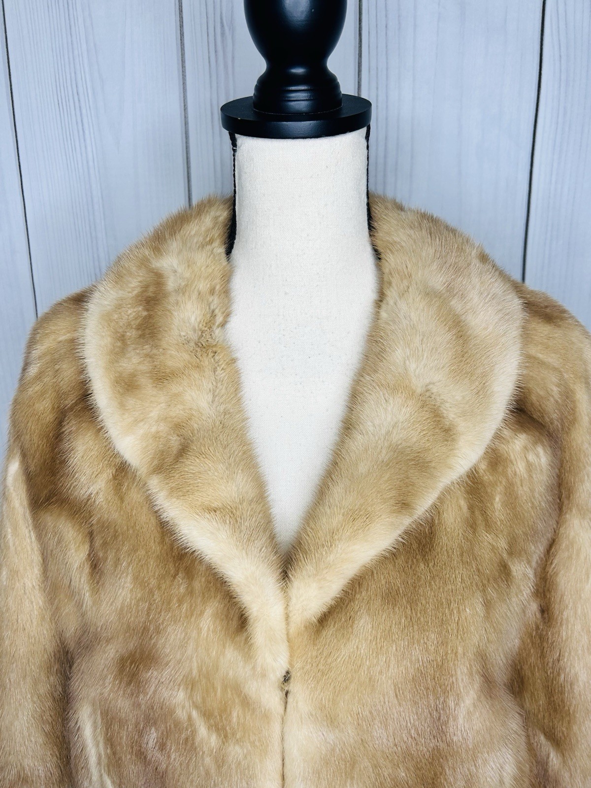 Vintage Mink Fur Cropped Cape Coat Jacket Honey Brown Style Rich’s Fur Salon