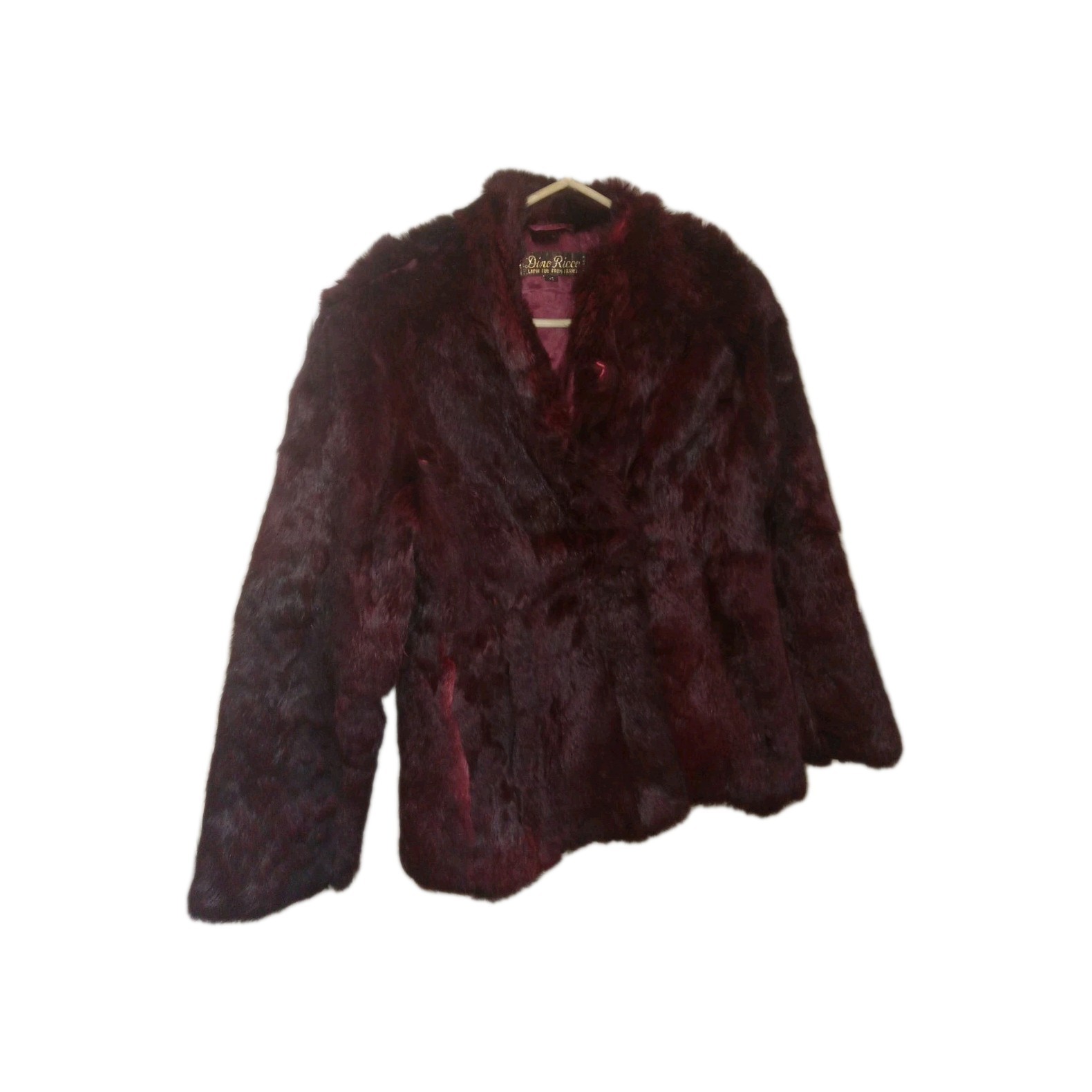 Vintage Luxury Dino Ricco 70s/80s Oxblood Burgundy Red Lapin Rabbit Fur Jacket