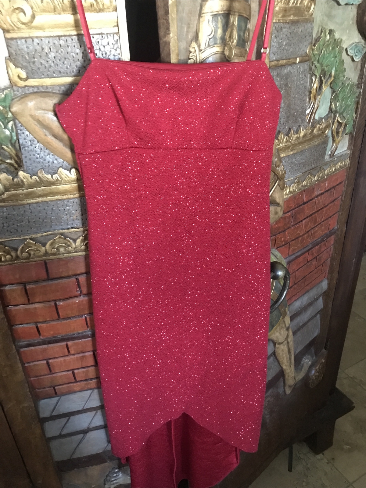 vtg 90s jodi kristopher ruby red sparkle party dress