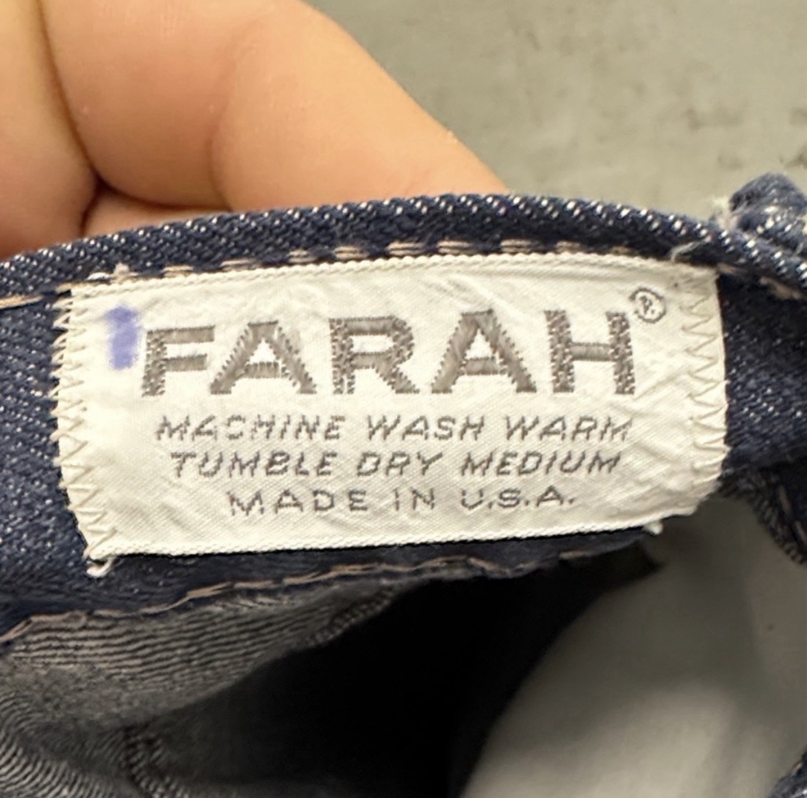 Vintage 1970’s Farah Dark Blue Women’s Jeans