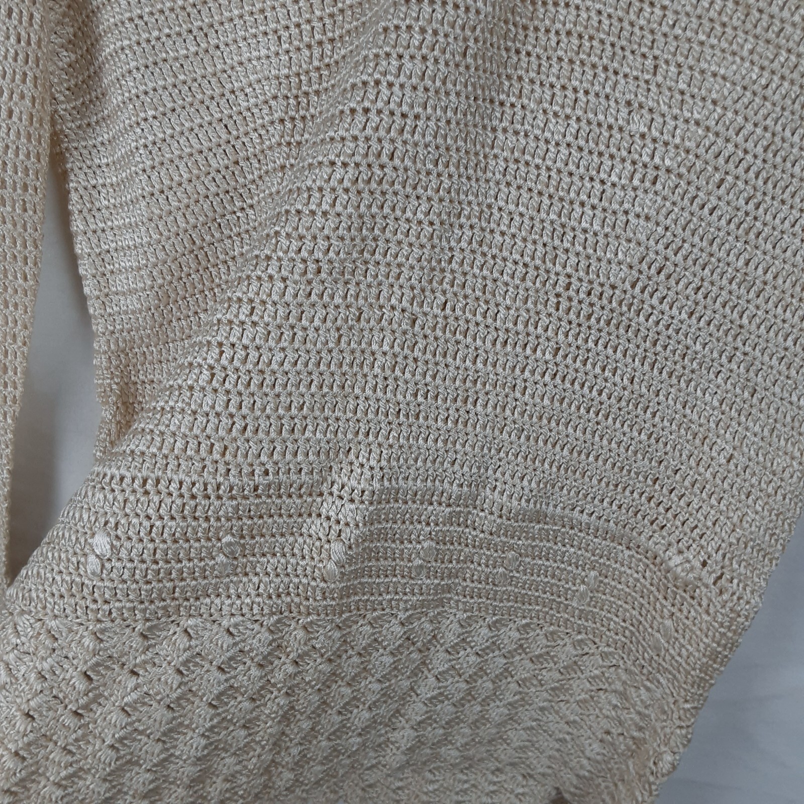 Vintage Sweater Skirt & Top Matching Set Beige Womens Unmarked Size/Brand READ