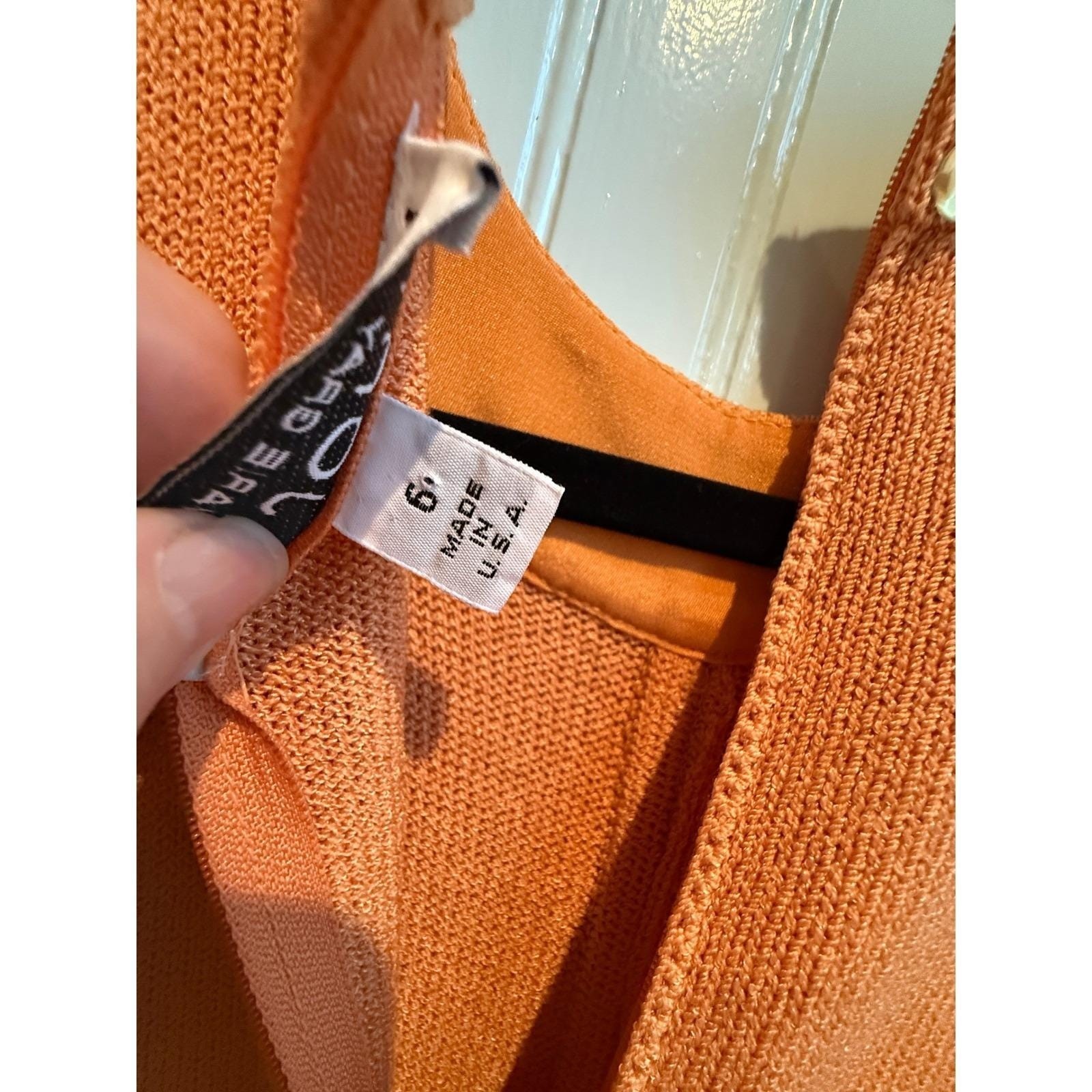 Vintage St. John Evening Santana Knit Dress – Studded Persimmon