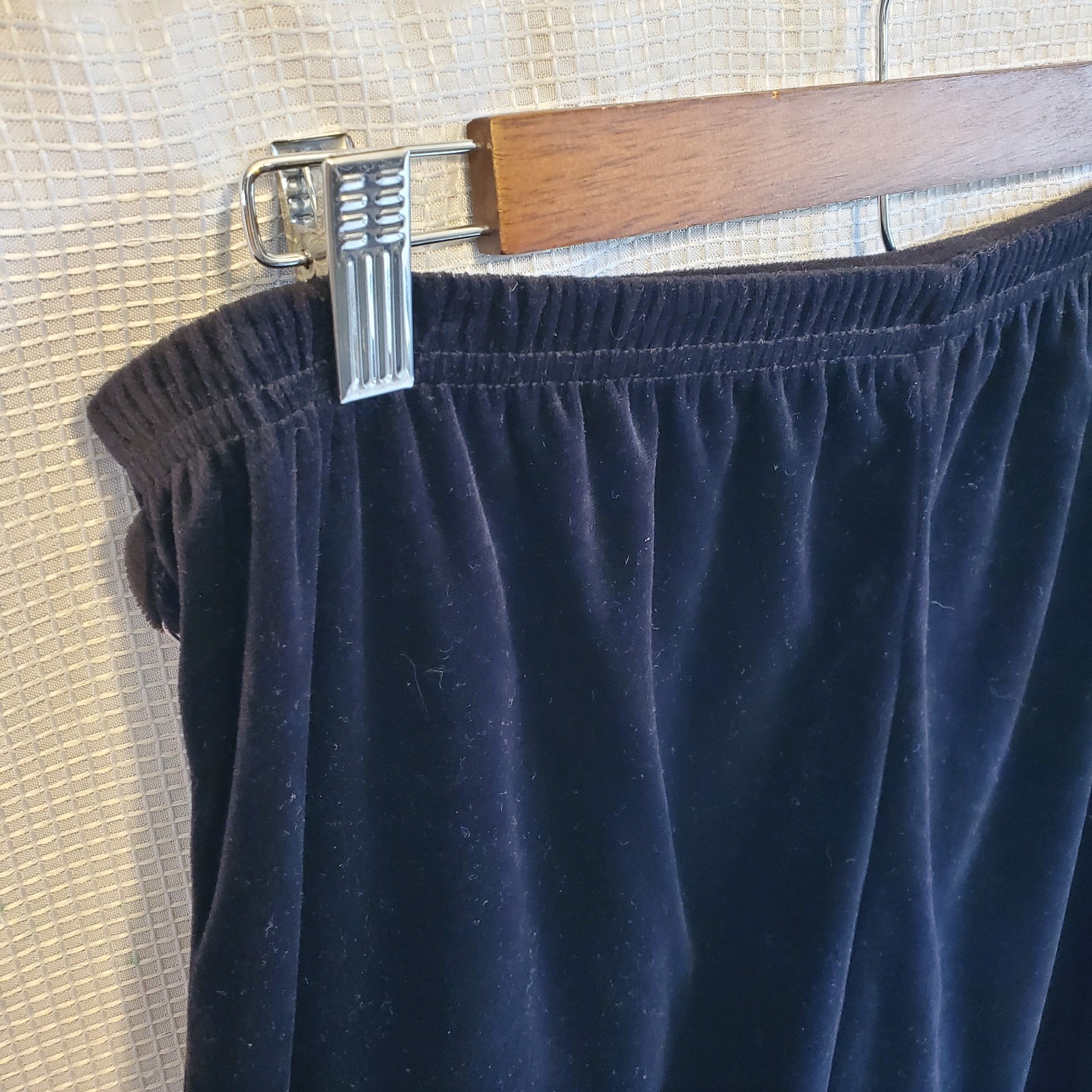 Vintage Amy Byer 90s Velour Black Maxi Pencil Skirt Butterfly Belly Chain Sz M/L