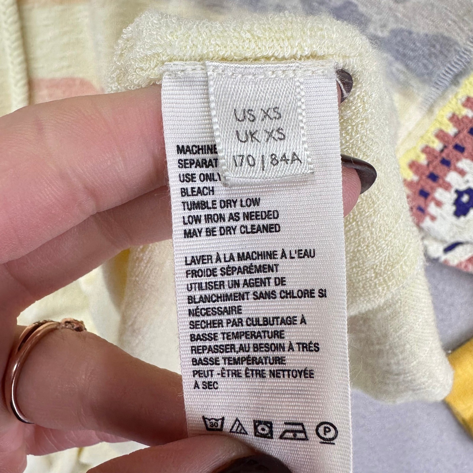We The Free Retro Sun Tee Womens XS Yellow Oversized Crochet Rare Boho Beach