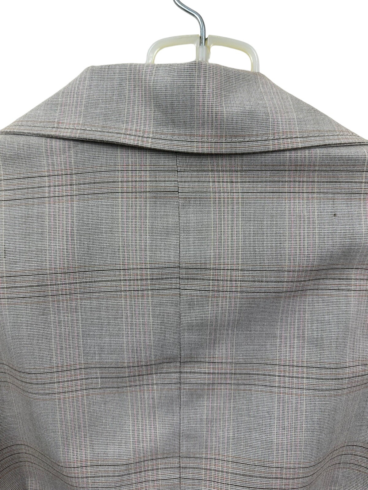 Y2K Vtg Rampage Womens Blazer M Tan Glen Plaid Single Breasted One Button Lined