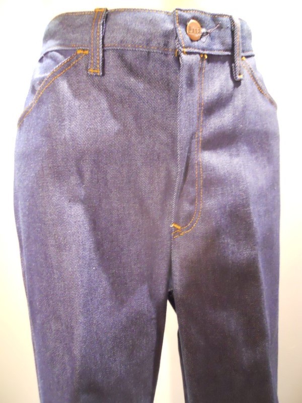 Nos 60s 70s Sears JTF Blue Jeans Pants High Waist Rockabilly Boho Mod Vintage 14