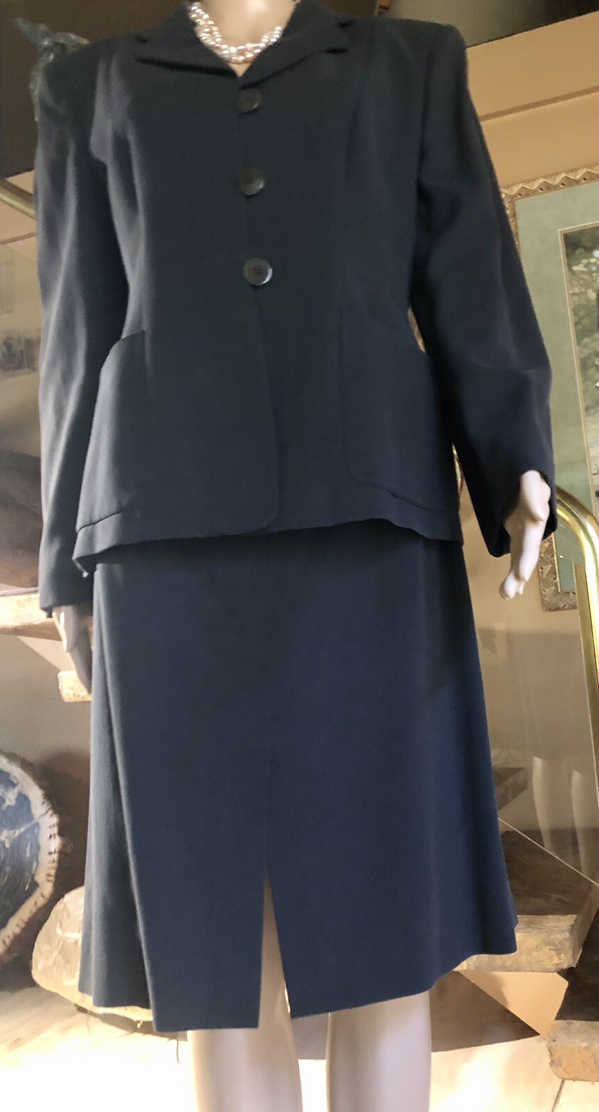 Giorgio Armani Vintage Skirt Suit. Armani Grey. I.Magnin Early 80’s Size 48/10us