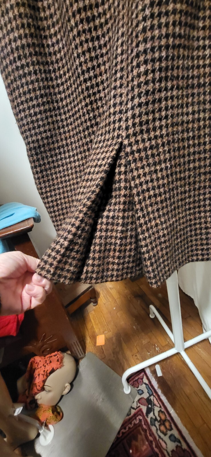 Vintage Gainsborough Irving Samuel Harris Tweed Black & Tan Houndstooth Suit