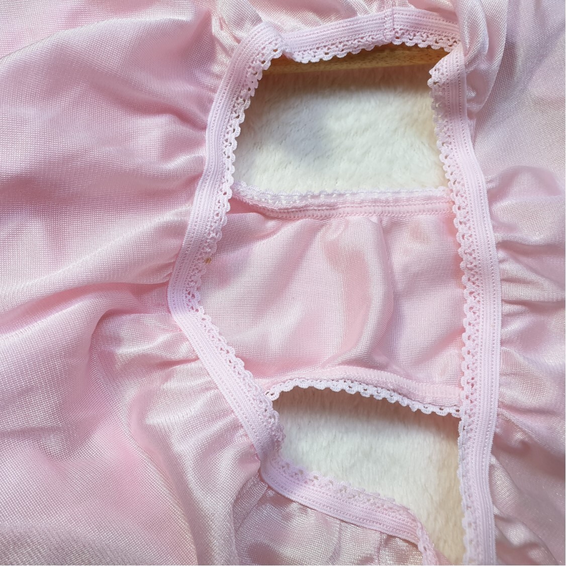 6 Pair Vintage Silky Panties 100% Nylon Sissy Sheer Briefs Size 6-7 Hip 35-39″