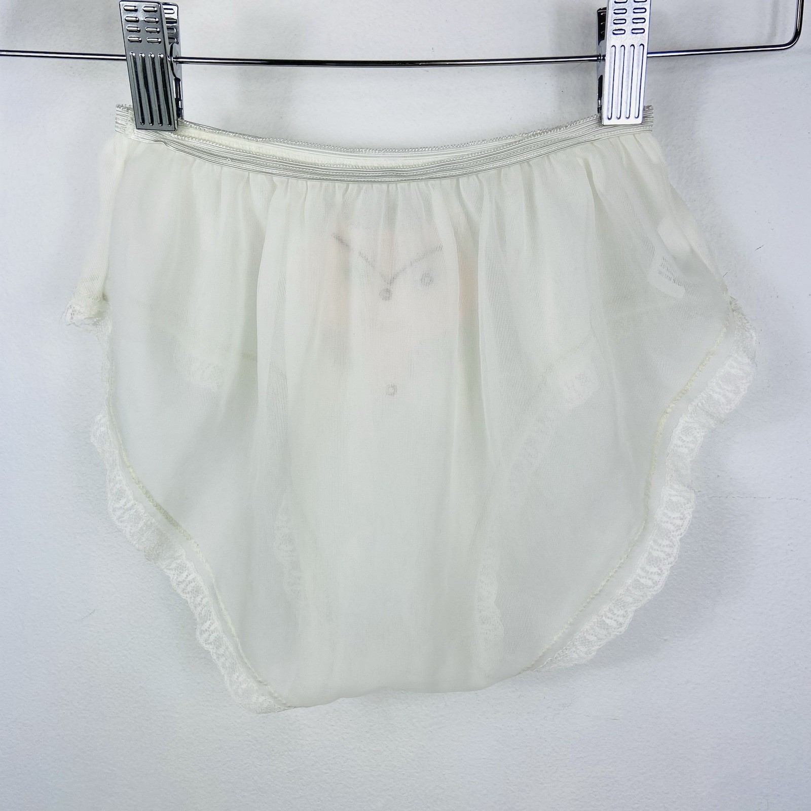 Vtg Custom Cat Appliqué Dutchess Double Layer Nylon Panties Sz M Sheer 50s 60s ?