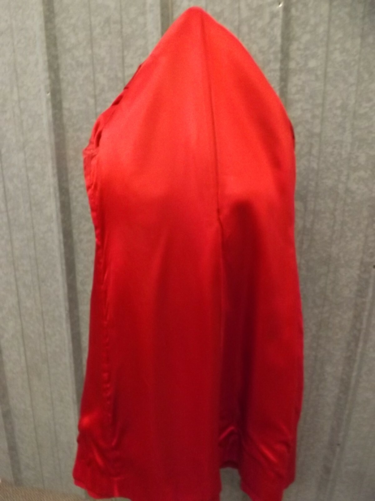 Stylecraft Vtg 1960s Red Double Breasted Belted Back Wool Insulated Long Coat L