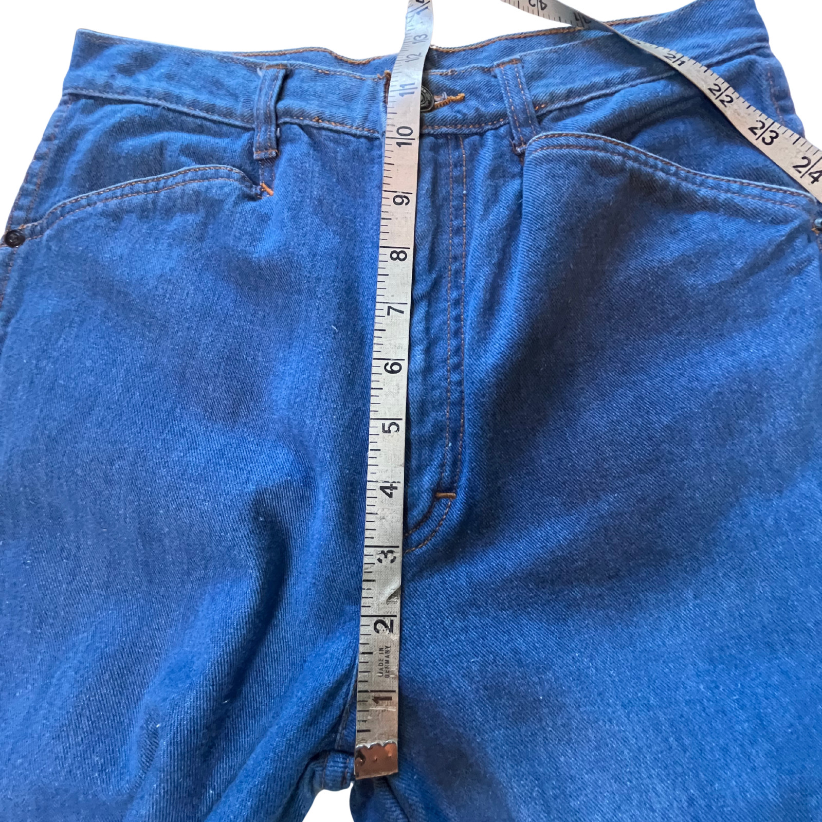 Vintage 80s Flared Jeans 29 34 Blue Cotton Tall Sears StyleWorks Western Grunge