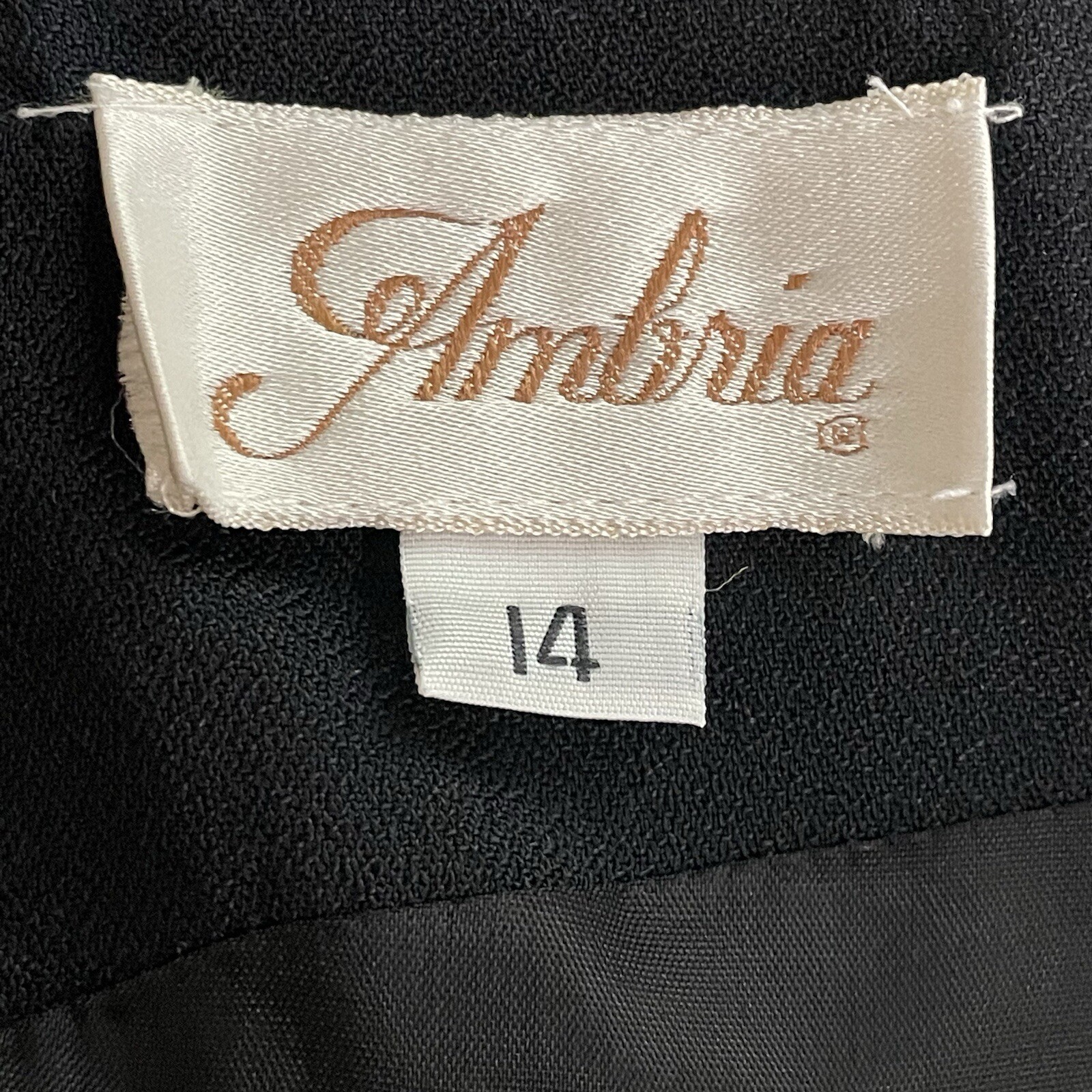 Ambria Vintage Size 14 Black Sleeveless Crinoline Hem Party Dress Retro USA Film
