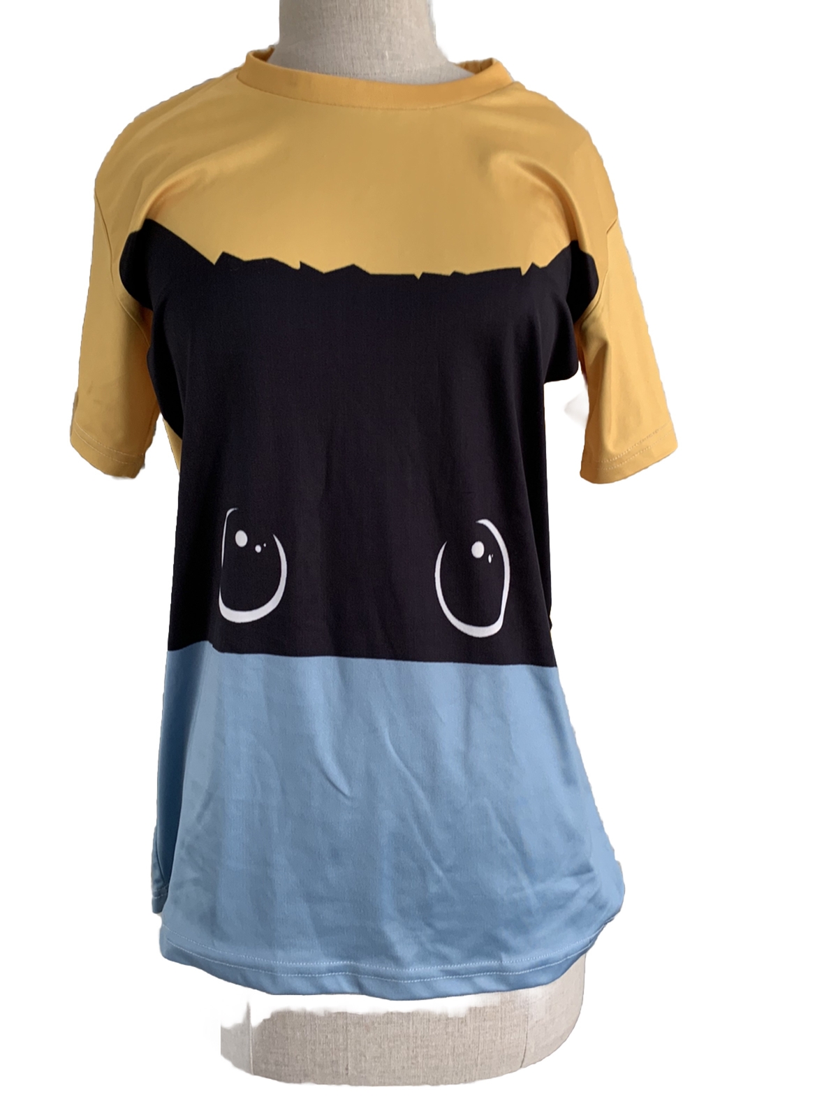 Cat Yellow Blue Polos Haori Harajuku T-Shirts Women Men Fashion Street Style