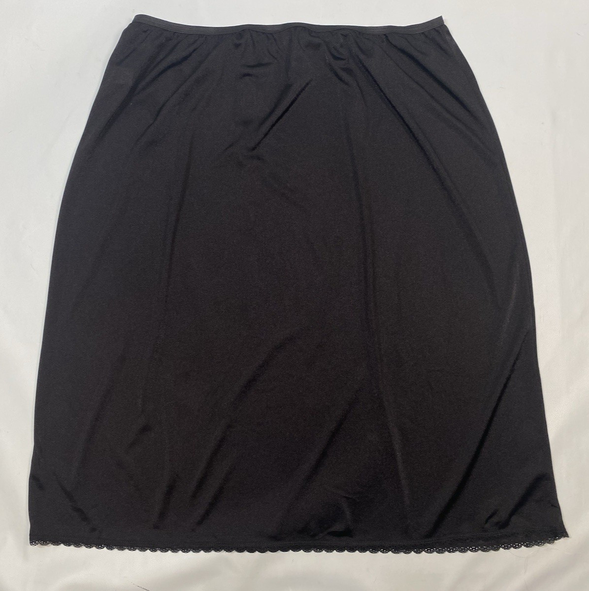 Black Half Slip SIZE 2X PLUS 26/28 black nylon classic modest COMFORT CHOICE