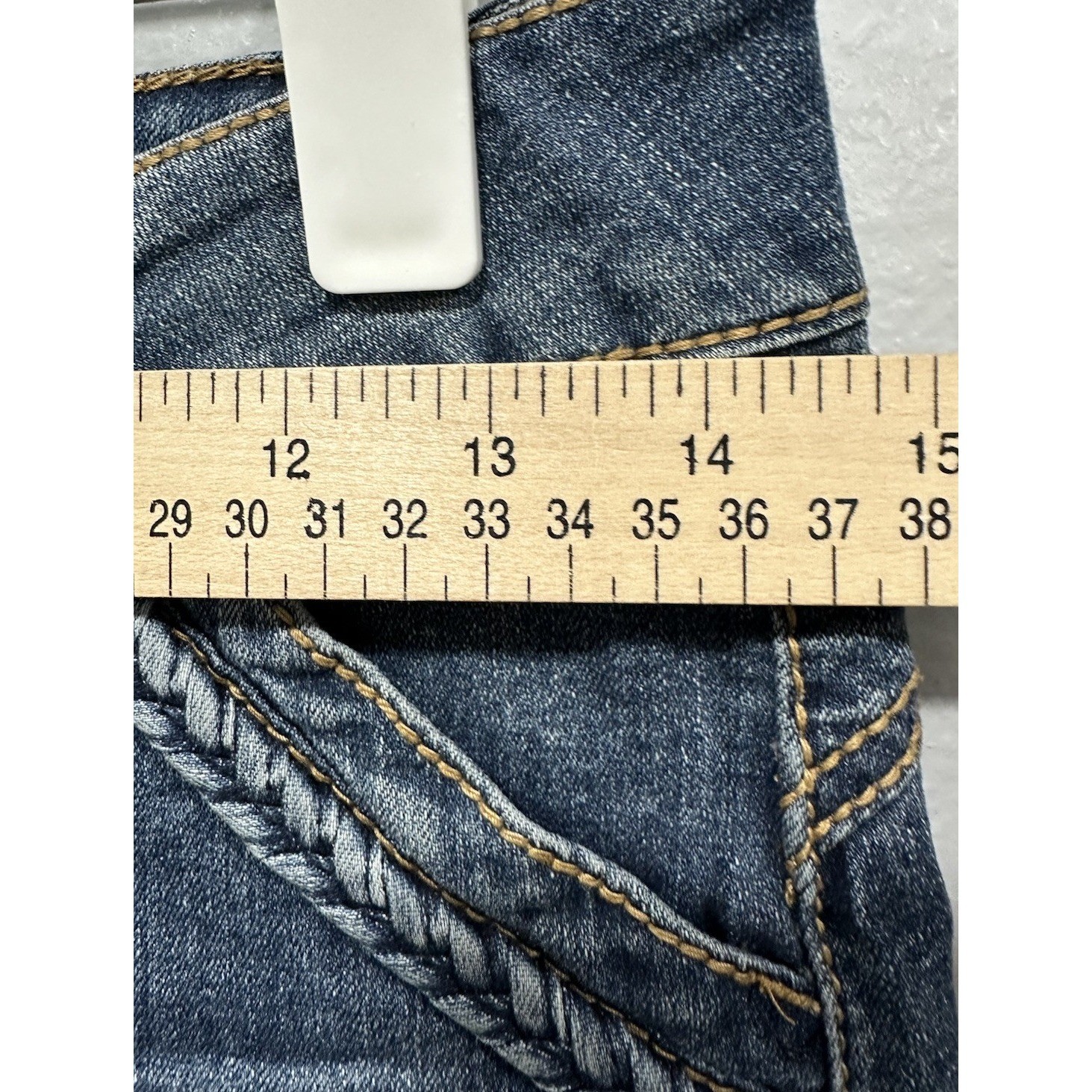 1St Kiss Flare Jeans Women’s Size 7 Blue Stretch Front Pockets Vintage Y2K 90s