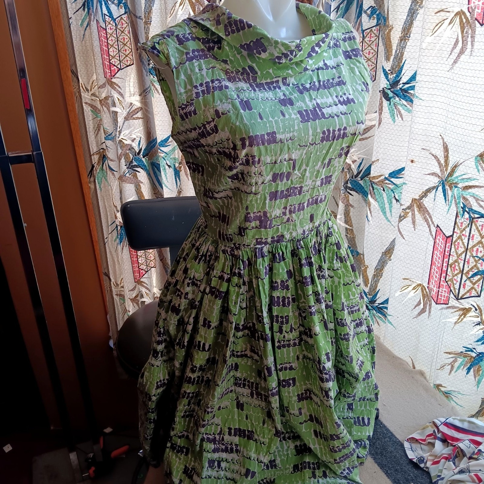 Vintage 1950’s sz 6 Dress Sleeveless Summer Handmade