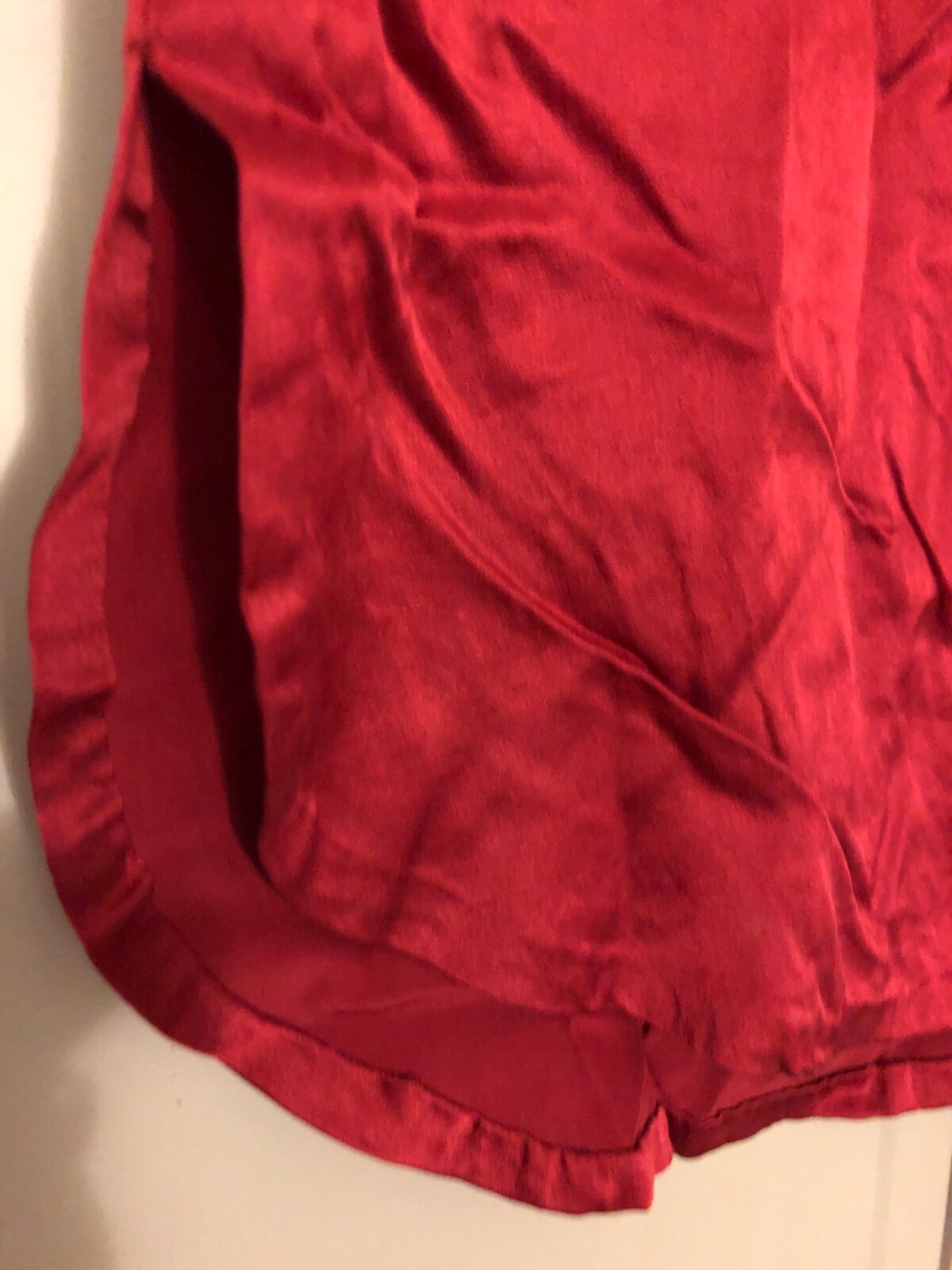 Women’s Vintage 'Da Fu Gui’ 100% Silk Embroidered Top. Red. S
