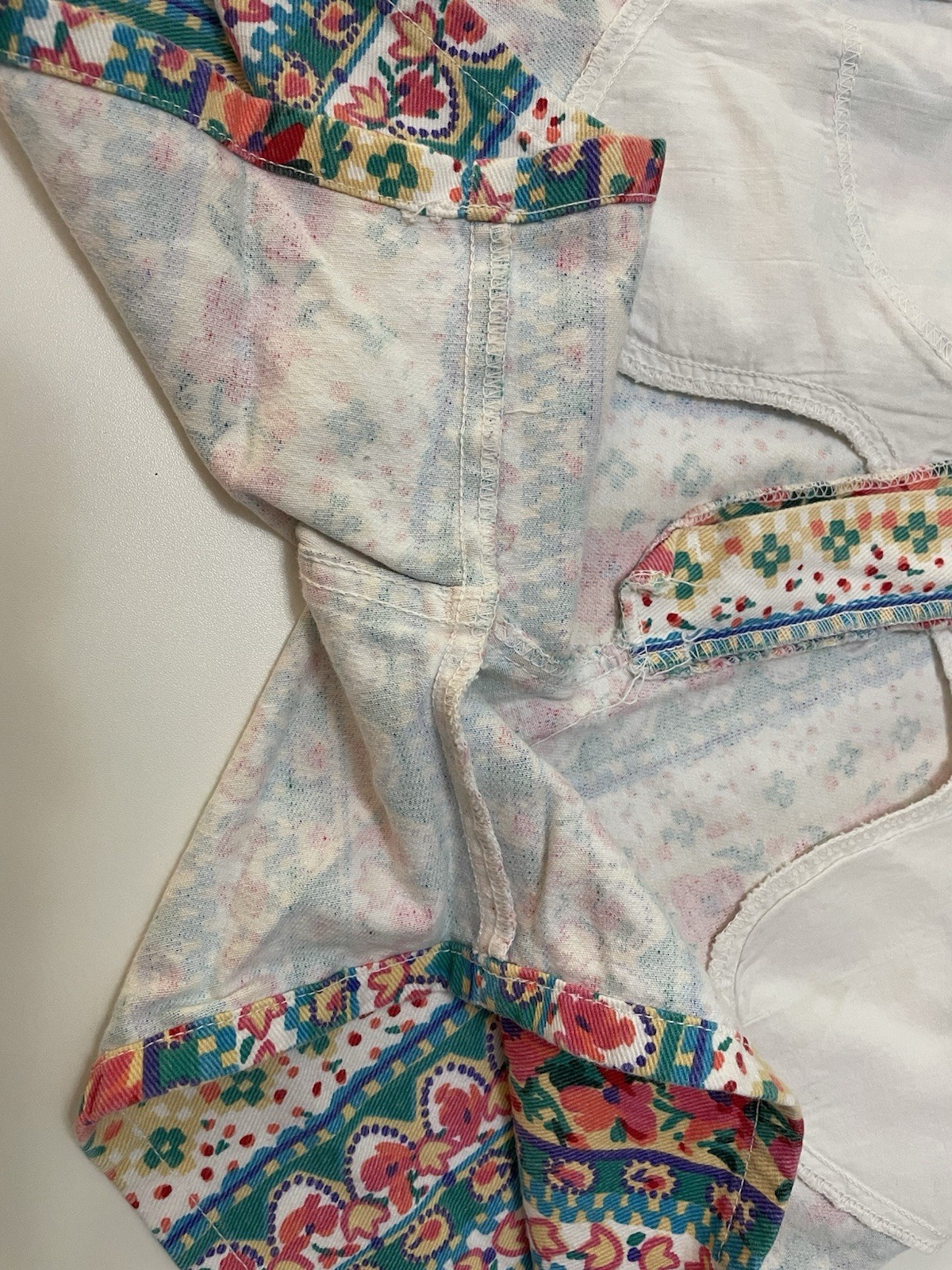 Vintage 80s 90s Floral Print High Rise Hippie Grunge Punk Denim Jean Shorts XS