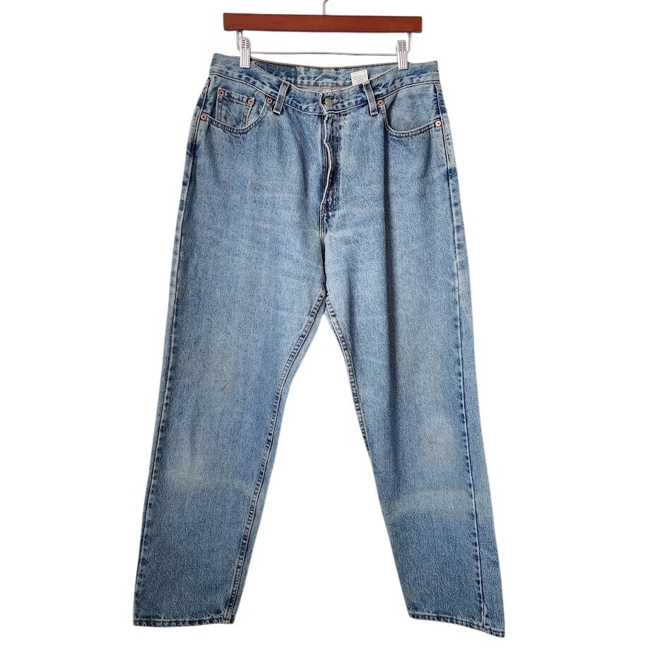 LEVIS VTG 90s 560 Loose Fit High Rise Light Wash Denim Jeans USA Made 14 M