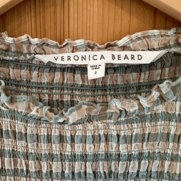 Veronica Beard Size 2 Cici Smoked Gingham Dress