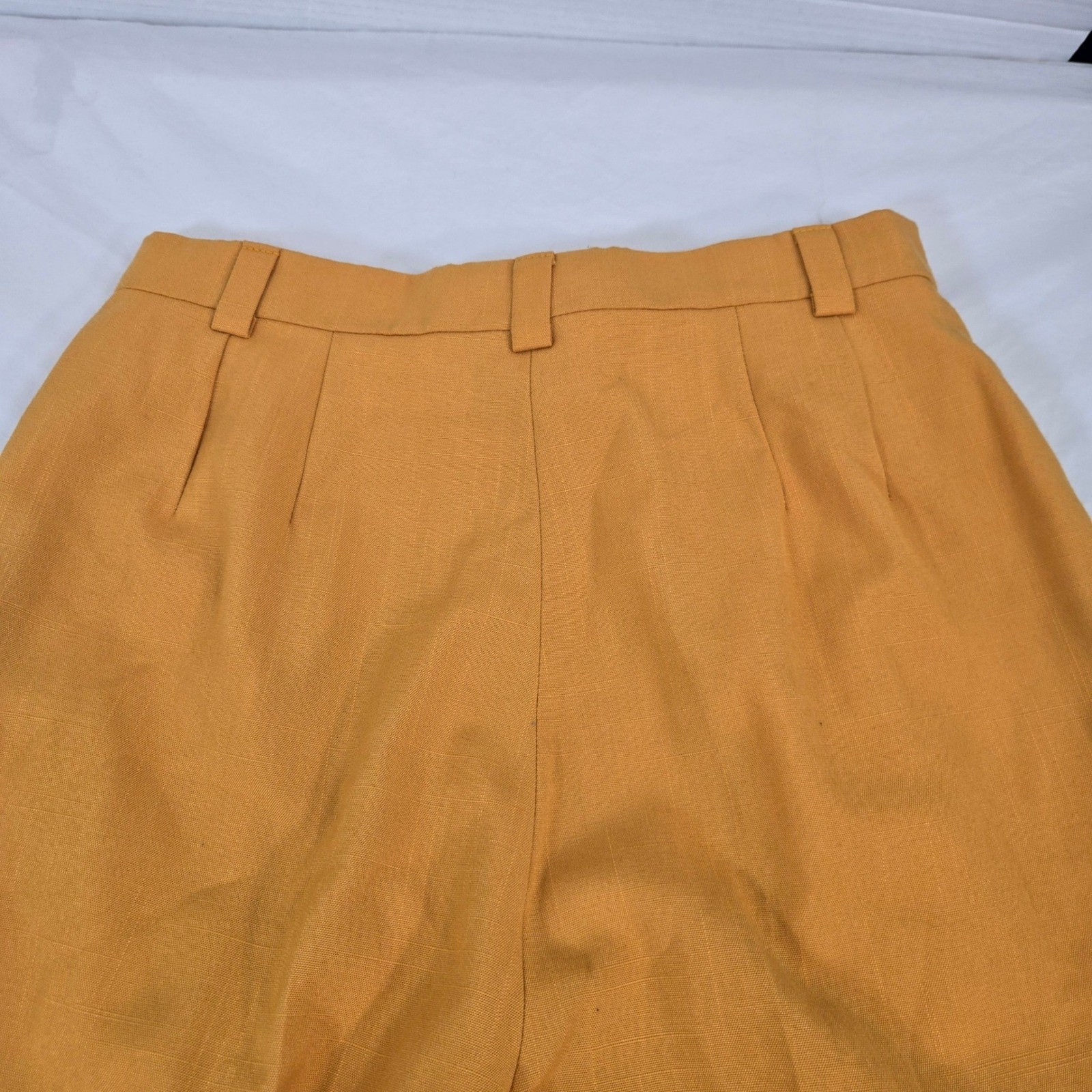 VTG Haggar Trousers Pants 10 (Tag VTG 14) Yellow Pleated High Waist Made In USA