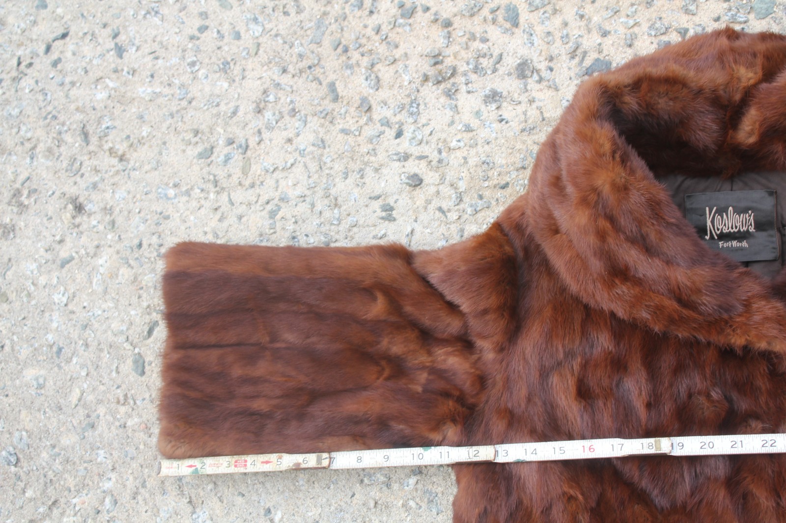 Vintage Koslows Genuine Mahogany Mink Mid Length Fur Coat Forth Worth S/M? LOOK