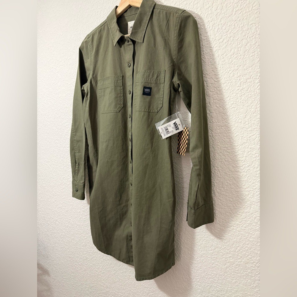 Vans Olive Green Broadway Dress | Utility Style Casual Streetwear