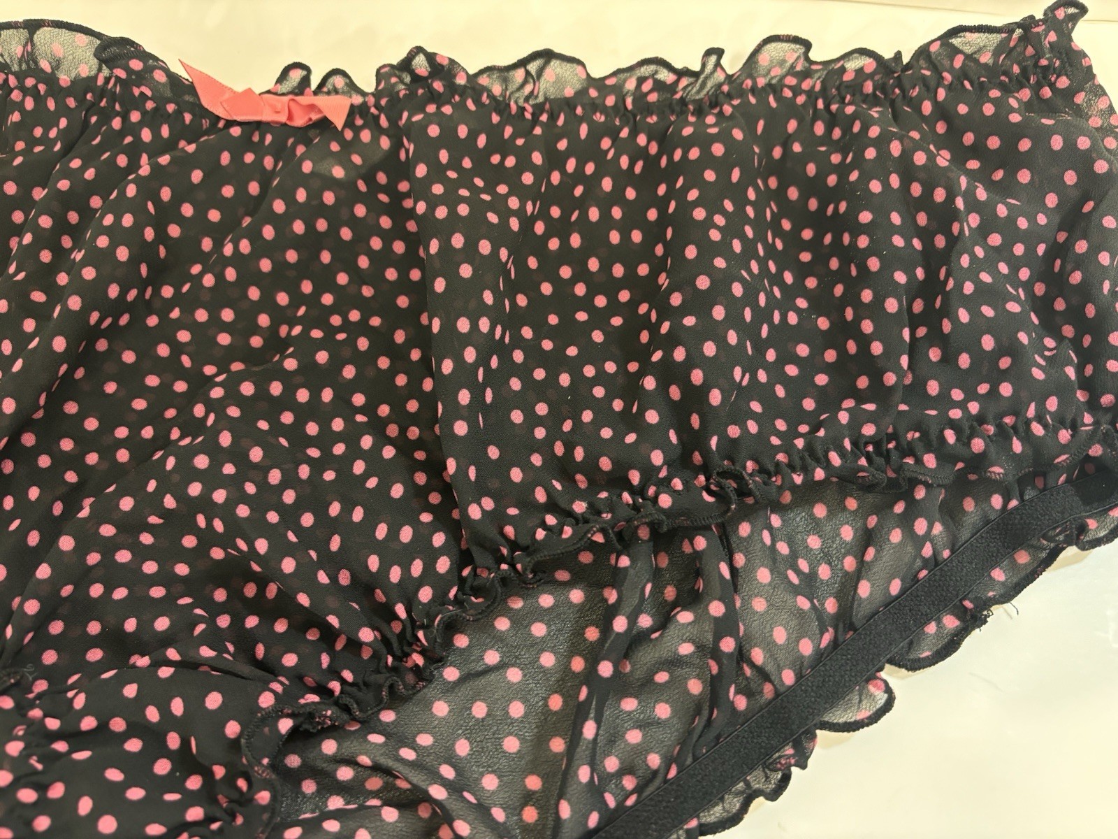 Vtg Avenue SHEER Baby Girl Bikini Panties sz 26/28 Sissy Ruffled 36 To 60” Waist