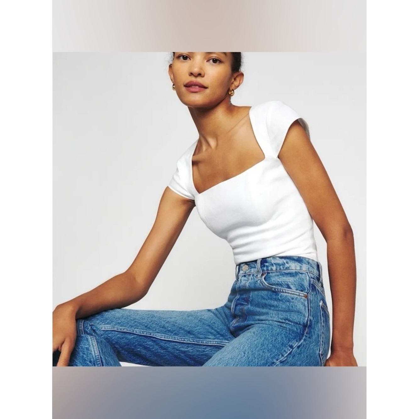 Reformation Cora linen top