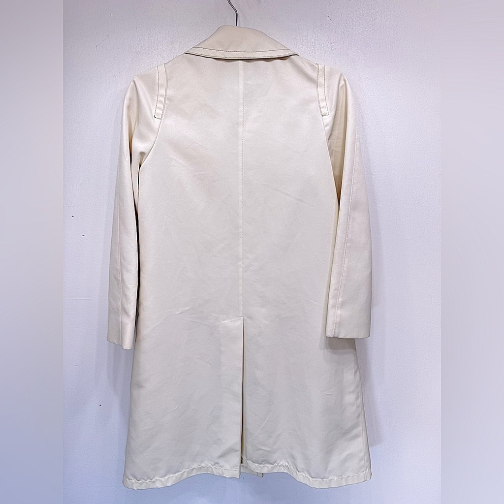 Vintage 70s 80s London Fog Maincoats Ivory Trenchcoat Women’s Classic USA Made