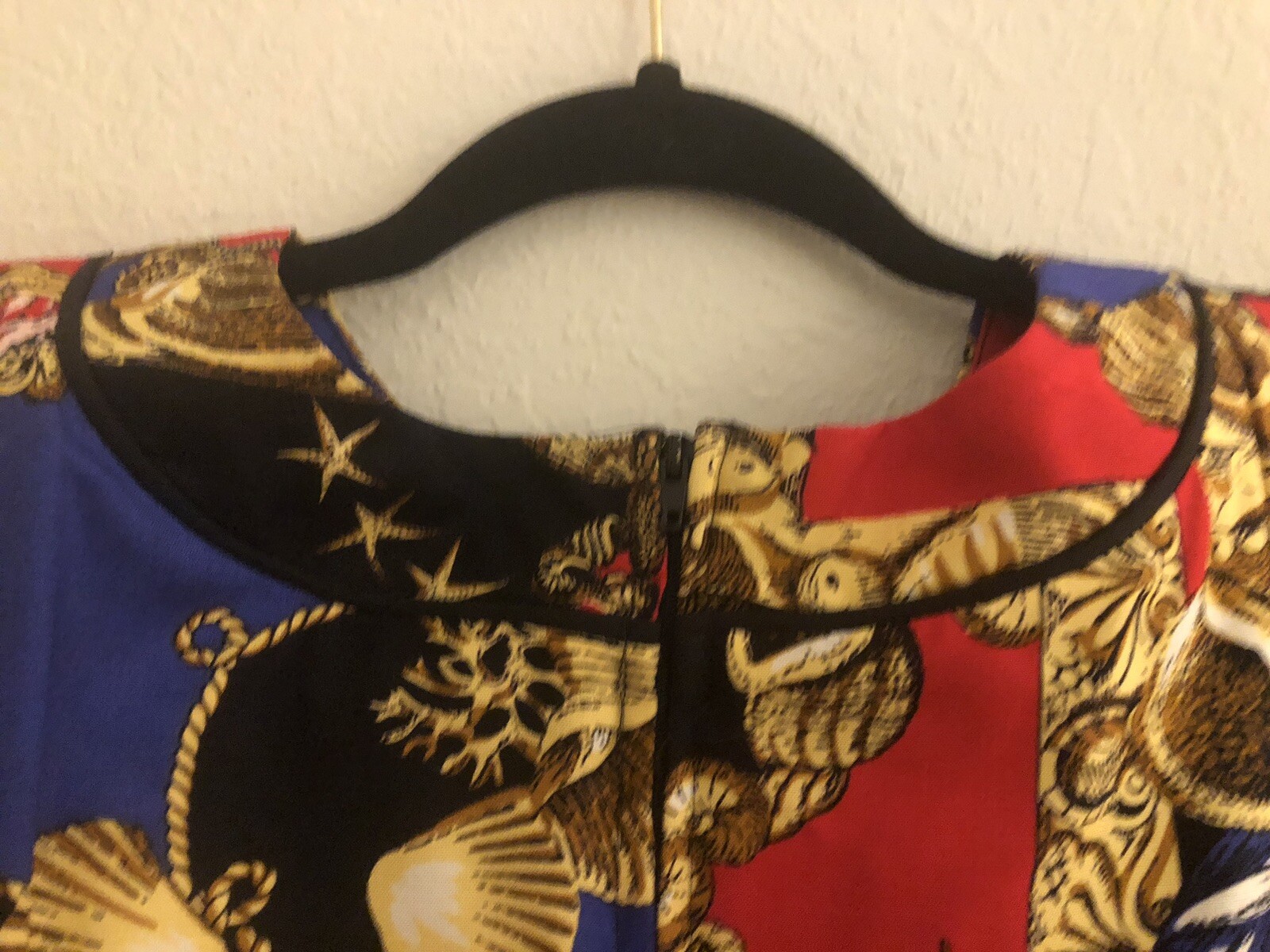 Vintage 80s IN CINQ Women’s Sz 20 Nautical Preppy Blouse Red/Blue/Black