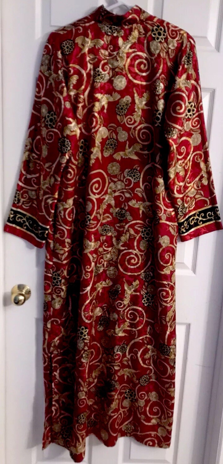 Robe Kaftan Ariel Bird Paradise Chinoiserie Loungewear