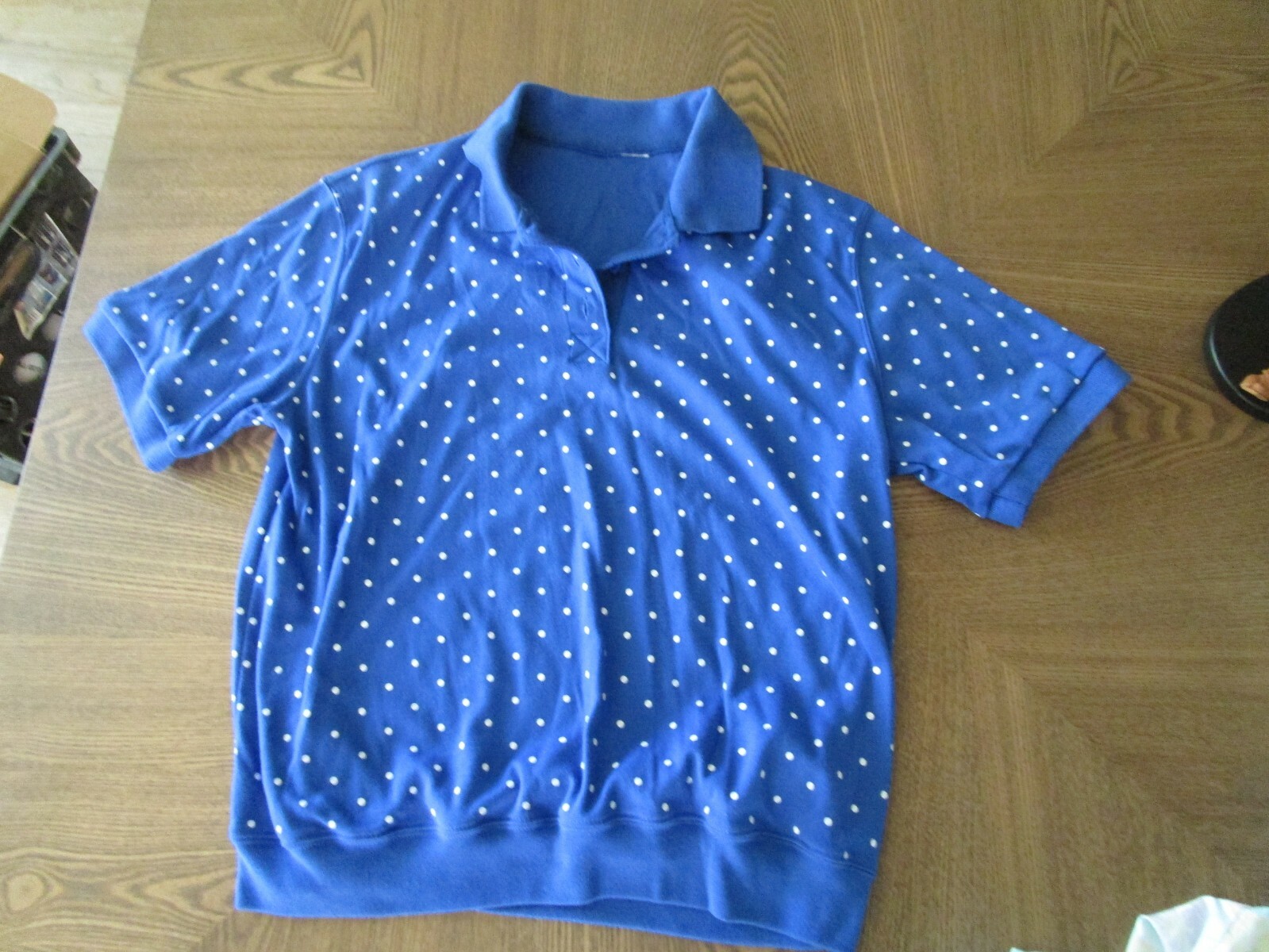 Hasting & Smith Pullover Blue & White Dotted Top size M in Excellent Shape