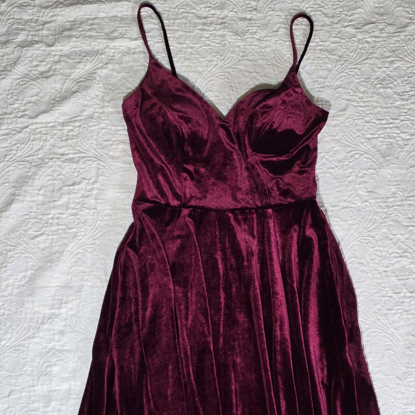 Vtg Velvet Formal Dress Empire Waist Sz Med Long Whimsigoth Vampire Romantic