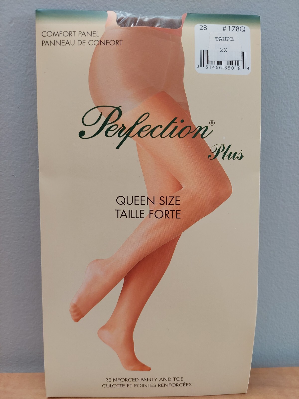 Vintage Pantyhose❤️ Perfection Plus (Penningtons) Color Taupe Queen Size 2X